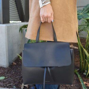 Mansur Gavriel Navy Calf Lady Bag Large